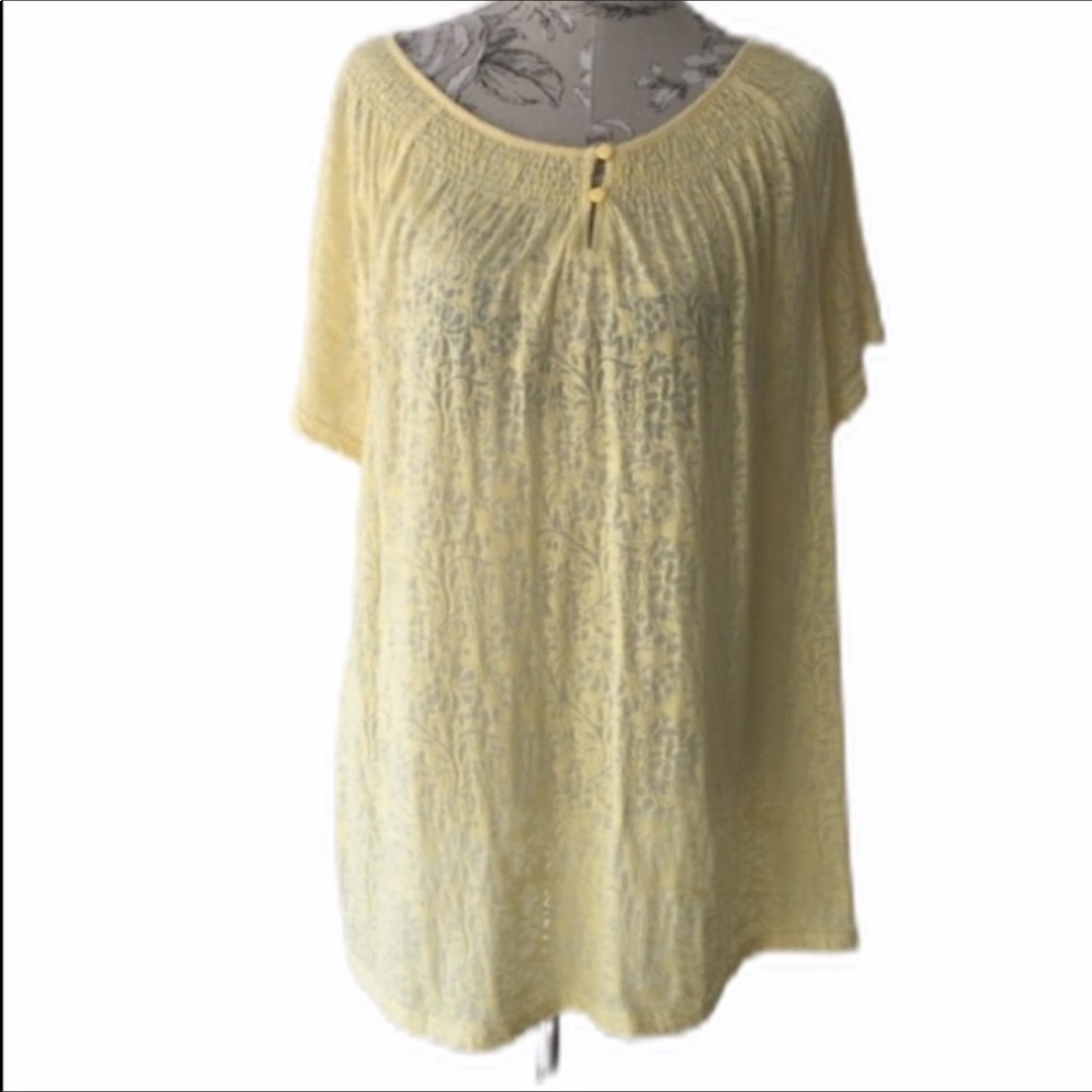 *kim Rogers Yellow Top 1X